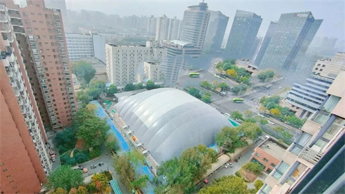 北京首例“基坑氣膜”在西城投用，防塵降噪超“硬核”！